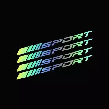 Модные 4 шт. наклейки для автомобиля, колеса, диски, спортивные гонки, сделай сам, полосы, декоративные наклейки, эмблема, Стайлинг автомобиля, аксессуары для внедорожников, грузовиков 10X0.7cm