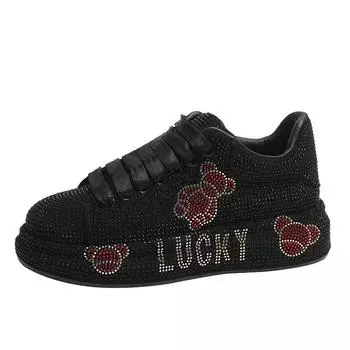 Модные 5 см весна осень натуральная кожа женская обувь стиль модные туфли на платформе кроссовки на платформе Tide Shine Bling Rhinestone обувь 35