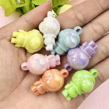 Модные 7 шт. ювелирные аксессуары DIY бусины акриловые космонавт 32 мм аксессуары оранжевый