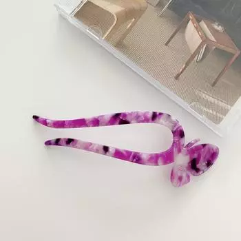 Модные ацетатные палочки для волос для женщин, заколки-булавки для волос с бабочками, минималистичные цветные U-образные женские заколки для волос, приспособление для создания пучка, головной убор