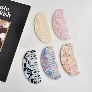 Модные ацетатные расчески для волос, антистатические массажные щетки для волос, парикмахерские красочные парикмахерские инструменты для укладки волос, дорожные аксессуары жёлтый