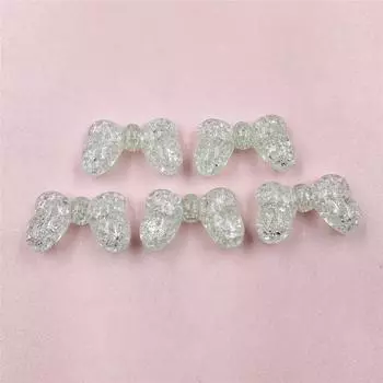 Модные акриловые материалы ручной работы 16,5*27 мм, лопающийся бант, 5 шт., бусины, бусины, бусины зелёный