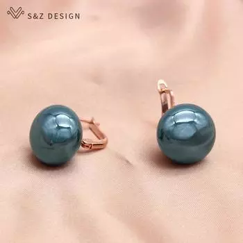 Модные элегантные круглые серьги-капли с большим искусственным жемчугом для женщин и девочек, ювелирные изделия для свадебной вечеринки