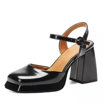 Модные элегантные летние туфли для женщин 2024 года, черные, белые, с закрытым носком, на высоком каблуке, женские свадебные, офисные туфли, туфли-лодочки, большой размер 45 34 чёрный