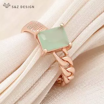 Модные элегантные прямоугольные кольца с кубическим цирконием цвета розового золота для женщин, модные ювелирные изделия для свадебной вечеринки, подарок