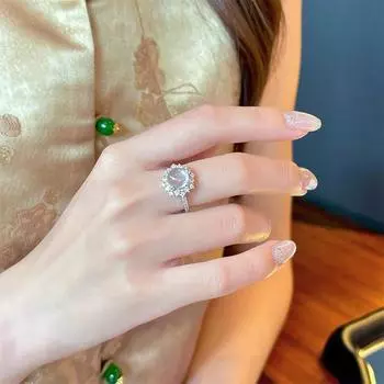 Модные элегантные роскошные кольца из натурального камня для женщин