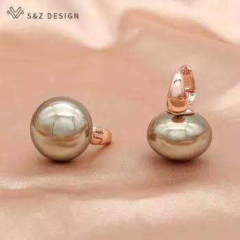 Модные элегантные серьги-капли с большим искусственным жемчугом для женщин, свадебные украшения, рождественский подарок, трендовые серьги цвета розового золота