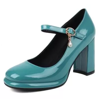 Модные элегантные туфли на высоком каблуке женские туфли Мэри Джейн большого размера 45 зеленые синие женские туфли на каблуке для вечеринки, свадьбы, офиса, платья, туфли-лодочки 34 чёрный