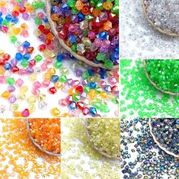 Модные алмазные бусины 4 мм, новый материал, свободные бусины, браслет, тканое кольцо, прозрачные аксессуары из бисера «сделай сам», 300 шт., 4 мм, ожерелье, акриловые заостренные бусины розовый