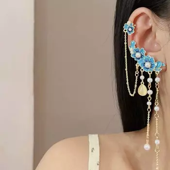 Модные эмалевые серьги-цветы простые капли воды кисточки серьги-цветы дамы праздничные подарки на вечеринку как