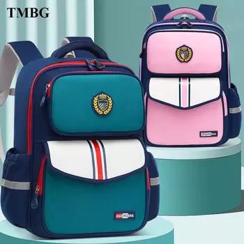 Модные английские школьные сумки для учеников начальной школы 1-3-6 классов, научная защита позвоночника, Оксфорд, водонепроницаемый рюкзак, унисекс, многослойная сумка для книг S красный