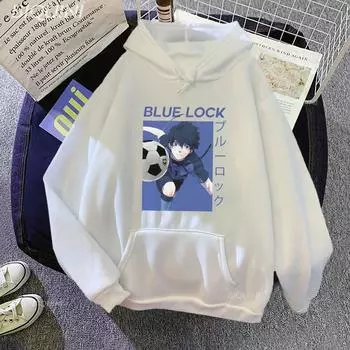 Модные аниме Blue Lock Isagi Yoichi Football Unisexga унисекс женские толстовки Janpanese аниме толстовка Sudaderas пуловеры одежда L