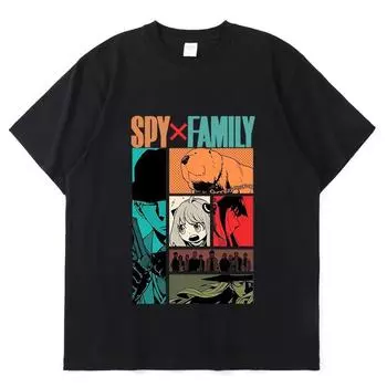 Модные аниме Spy X Family Anya Forger Bond Forger Oshirase 400 Manbu Graphics, летние футболки с короткими рукавами, топ унисекс XS красный