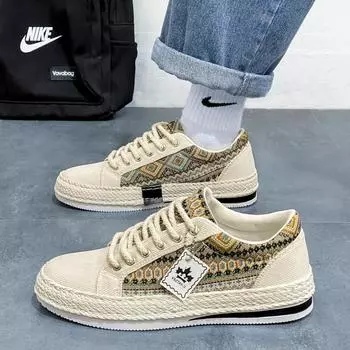 Модные эспадрильи мужские кроссовки на плоской подошве из парусины для мужчин Яппи повседневная обувь для ходьбы мужская льняная мужская обувь кроссовки для рыбаков мужские 39 зелёный