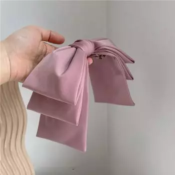 Модные атласные большие заколки-банты для женщин и девочек, элегантные милые заколки для волос, женские милые головные уборы, аксессуары для волос