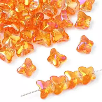 Модные аксессуары Бабочка Материалы Бусины россыпью Ручная работа Цветное покрытие Изысканные 20 шт. Изготовление ювелирных изделий Стеклянные бусины для браслета своими руками