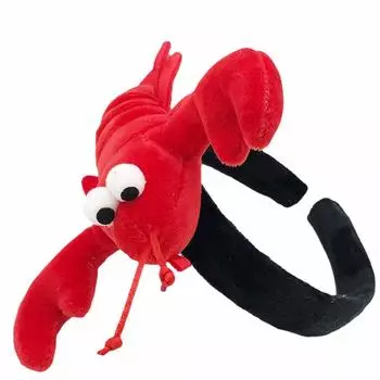 Модные аксессуары для волос Рачок Краб Милая повязка на голову Плюшевая заколка Ободок для умывания