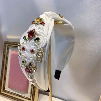 Модные аксессуары для волос с узлом, ретро вышивка, плетеный ободок, этнический цветочный принт, ободок на голову, резинки для волос для девочки