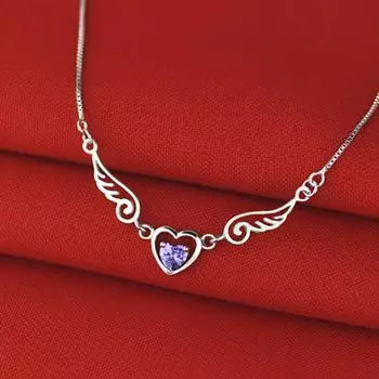 Модные аксессуары Ожерелье Мечта Ангел Любовь Крылья Любовь Персиковое сердце Ожерелье