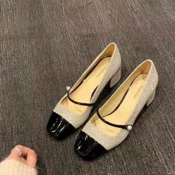 Модные балетки Crossover со шнуровкой, весна 2024, новые персонализированные женские туфли-пуфы, симпатичные танцевальные туфли 35 чёрный