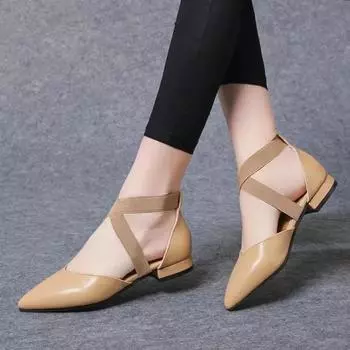 Модные балетки на низком каблуке 2 см, черные, с острым носком, лакированные, из натуральной кожи, туфли-лодочки с перекрестной резинкой для женщин, женские туфли-лодочки 35 чёрный