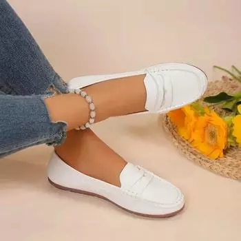 Модные балетки женские трикотажные эластичные мокасины женские неглубокие балетки мокасины слипоны одинарные туфли удобные рабочие туфли 36 белый
