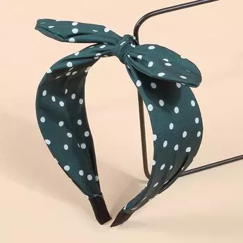 Модные банты для волос в горошек, повязки на голову для девочек, пластиковые тканевые резинки для волос, широкая повязка на голову для женщин, аксессуары для волос для девочек на вечеринку