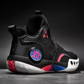 Модные баскетбольные кроссовки, дышащие мужские и женские кроссовки, удобная спортивная обувь для пар, тренировочные кроссовки для тенниса 39 чёрный