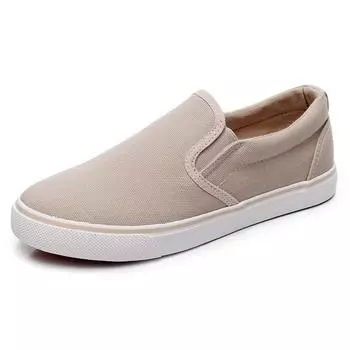 Модные белые кроссовки мужские повседневные туфли Slip On Canvas Shoes мужские мокасины удобные вулканизированные туфли мужские кроссовки Zapatos De Hombre 35 for women зелёный