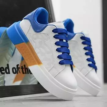 Модные белые мужские кроссовки для скейтбординга, увеличивающие рост, повседневные кроссовки на платформе, удобные уличные кроссовки с низким вырезом 2024 39