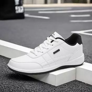 Модные белые мужские теннисные туфли Zapatos Barefoot Footwear Подростковые белые мужские кроссовки Hemp Man Спортивная обувь Британский стиль Теннисные шнурки для 39 чёрный