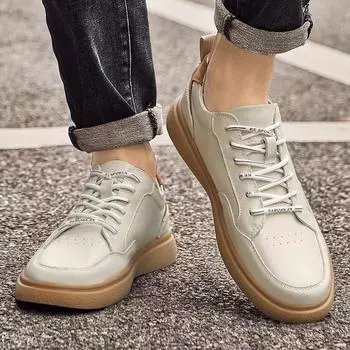 Модные белые повседневные мужские туфли для серфинга Классический минималистичный универсальный стиль для отдыха на открытом воздухе, деловых вечеринок Высококачественная офисная молодежная обувь 38 белый