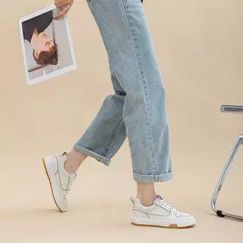 Модные белые туфли с круглым носком на плоской подошве, спортивная повседневная обувь, женская обувь 40 чёрный