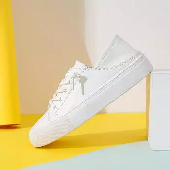 Модные белые женские туфли из натуральной кожи, уродливые, симпатичные, с квадратной головкой и мягкой подошвой, женские повседневные туфли с квадратным носком на плоской подошве 2024 35