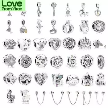 Модные бисерные милые следы теленка четырехлистный клевер бусина подходит для дам браслет ювелирные изделия подарок