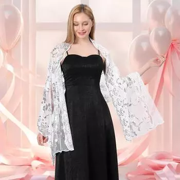 Модные блестящие блестки, свадебная шаль, вышитые дышащие вечерние платья для вечеринок чёрный