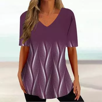 Модные блузки с принтом в виде перламутровых листьев, футболки с коротким рукавом и V-образным вырезом, повседневные XS белый