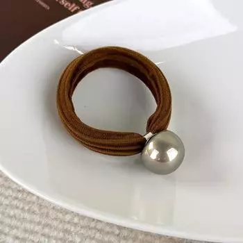 Модные большие искусственные жемчужины цвета шампанского, высокоэластичные бесследные резинки для волос, повязки на голову для женщин, девочек, резинки для волос, резинки