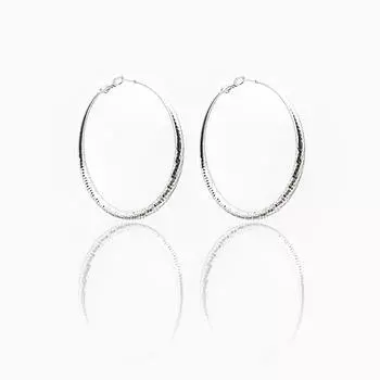 Модные большие круглые серьги премиум-класса с преувеличенными чешуйками