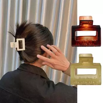 Модные большие квадратные аксессуары для волос из смолы для девочек, когти для волос, заколки для волос, заколки для волос, крабы