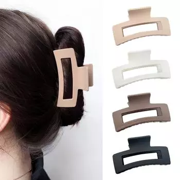 Модные большие квадратные заколки для волос из матового матового текстурированного пластика, заколки для волос для женщин, головные уборы, аксессуары для волос one size небесно-голубой