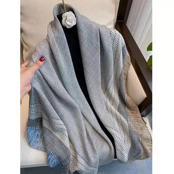 Модные большие накидки для женщин 130*130 см квадратный цветочный шарф для летних путешествий защита от солнца толстый шарф 130x130cm