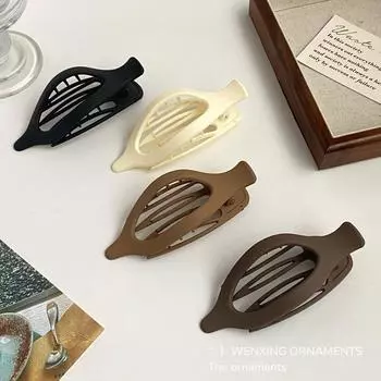 Модные большие пластиковые матовые заколки-краб для волос для женщин, густые волосы, нейтральный цвет, осенне-зимние аксессуары-заколки-уточки one size белый