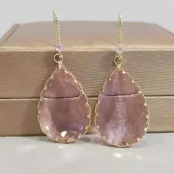 Модные большие серьги-капли для женщин, элегантные геометрические серьги-подвески, женские модные аксессуары, ювелирные изделия розовый