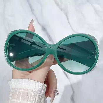 Модные большие солнцезащитные очки в стиле панк, женские солнцезащитные очки Y2K с круглой оправой, ретро-дизайнерские преувеличенные очки UV400