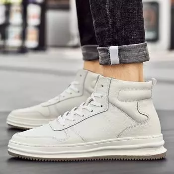 Модные ботинки для мужчин из натуральной кожи, модные туфли из ковбойской кожи, удобные, красивые, для мотоциклистов, мужские, мягкие, теплые, зимние ботинки 6