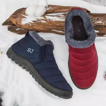 Модные ботинки для женщин, водонепроницаемые зимние ботинки Botines Mujer 2024, новые женские туфли больших размеров, плоские хлопковые туфли для пар, мужские 2024 47