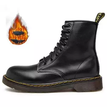 Модные ботинки из натуральной кожи, мужская обувь, повседневная обувь, классические ботильоны, высокие, без застежек, для офиса, вентилируемые, универсальные, для мотоциклистов, для женщин, Big48 35 коричневый