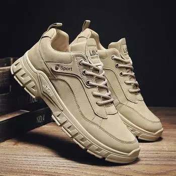 Модные ботинки мужские для активного отдыха, высокие спортивные походные скальные ботинки, мужские дышащие ботинки для пустыни и джунглей 39 чёрный