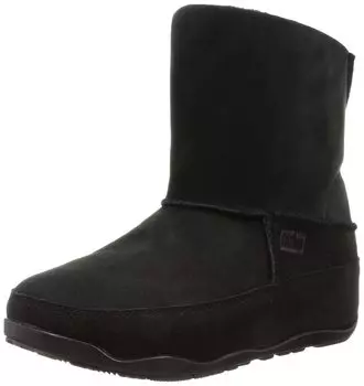 Модные ботинки ОРИГИНАЛЬНЫЕ УГГИ SHORTY SHEARLING BOOTS Полностью черные см [FITFLOP] ДВУСТОРОННИЕ 22.0